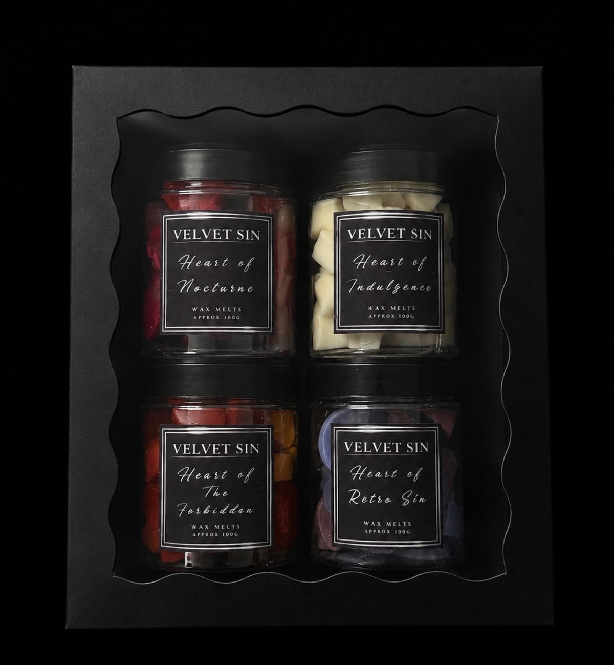 Velvet Sin Heart Collection - 4 x 100g Wax Melts